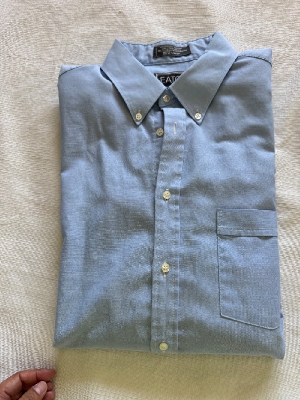 Eton Classic Button-Down Dress Shirt in Sky Blue Large